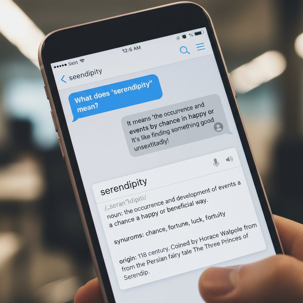 Zbliżenie na ekran smartfona z wyświetlonym słownikiem pojęć czatowych