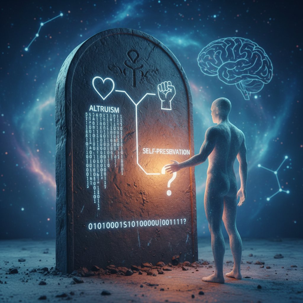 Zbliżenie na fragment kodu wyświetlanego na ekranie, symbolizujące moralne dylematy algorytmów