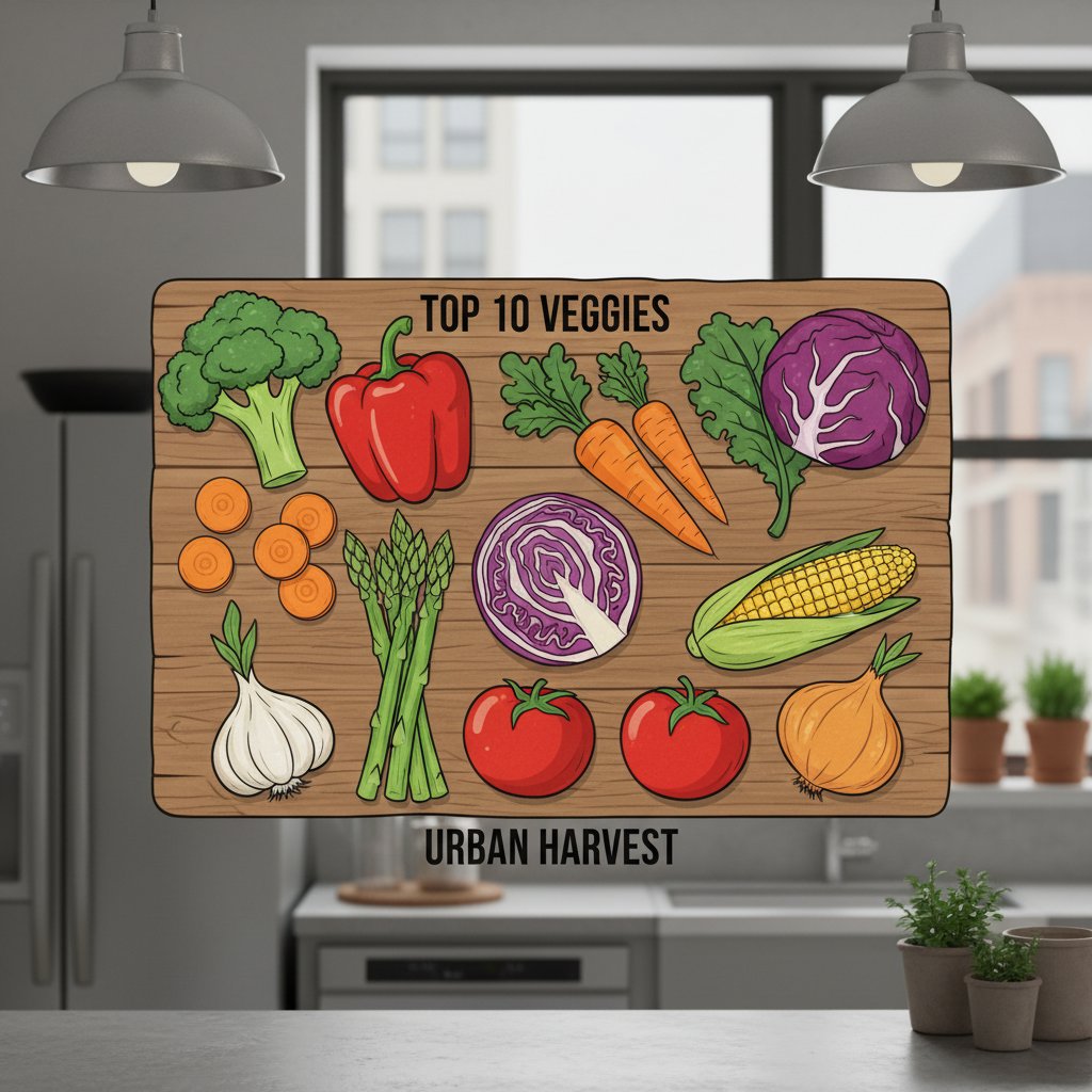 Najzdrowsze warzywa w Polsce ułożone na desce kuchennej