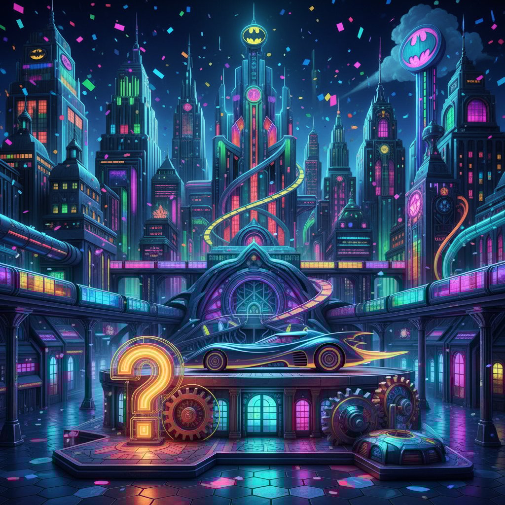 Colorful Batman Forever set design