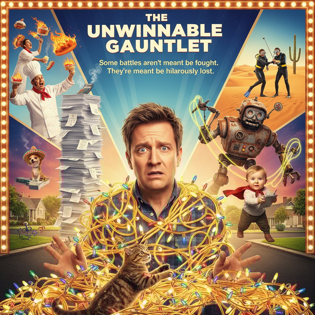 Montage of comedy movie posters with unwinnable scenarios, kobayashi maru comedy cinema