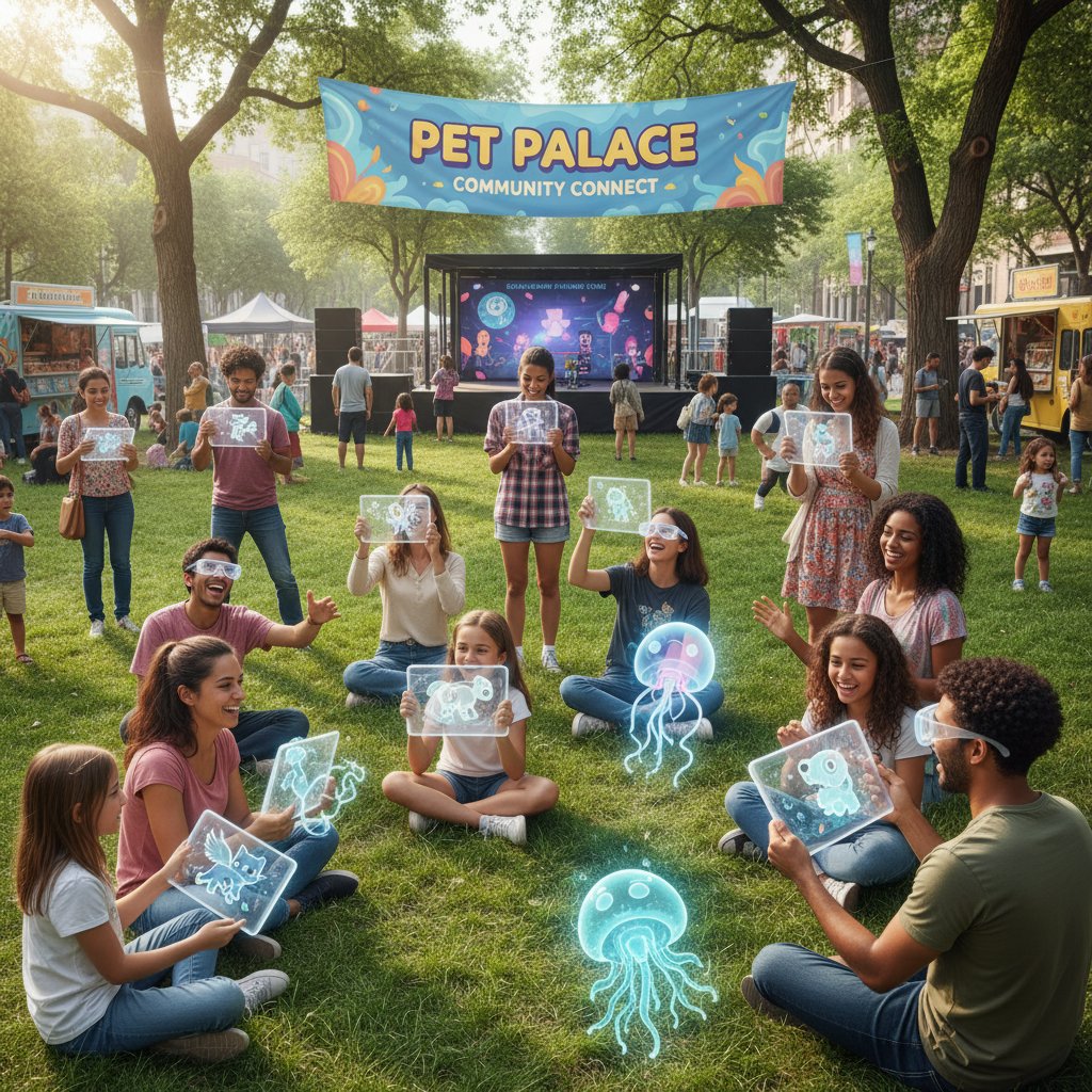 Polska społeczność debatująca na wydarzeniu o wirtualnych zwierzętach, różnorodne reakcje