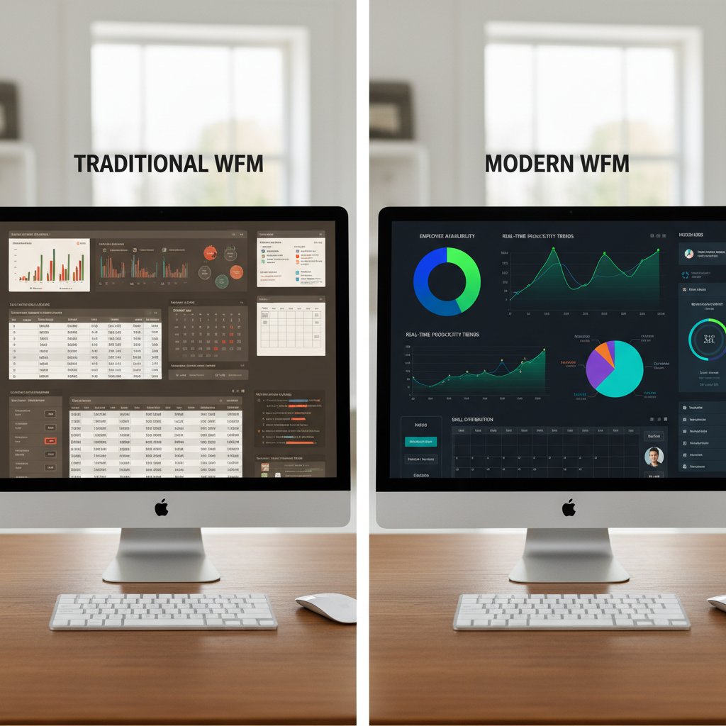 Porównanie opcji zarządzania czasem pracy, ekran z tabelą porównawczą systemów