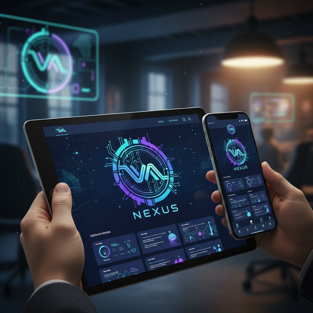 Przykład zbyt skomplikowanego logo na stronie internetowej, źle skalowanego na urządzeniach mobilnych