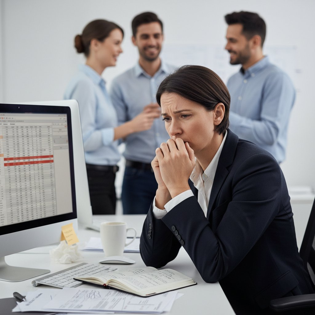 Osoba zauważająca niejasne sygnały behawioralne w pracy