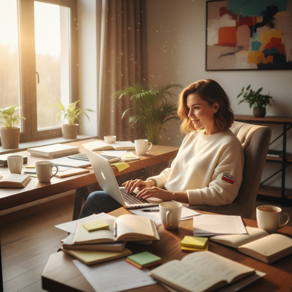 Pewny siebie użytkownik korzystający efektywnie z usług zdrowotnych online, ilustracja świadomości i skuteczności