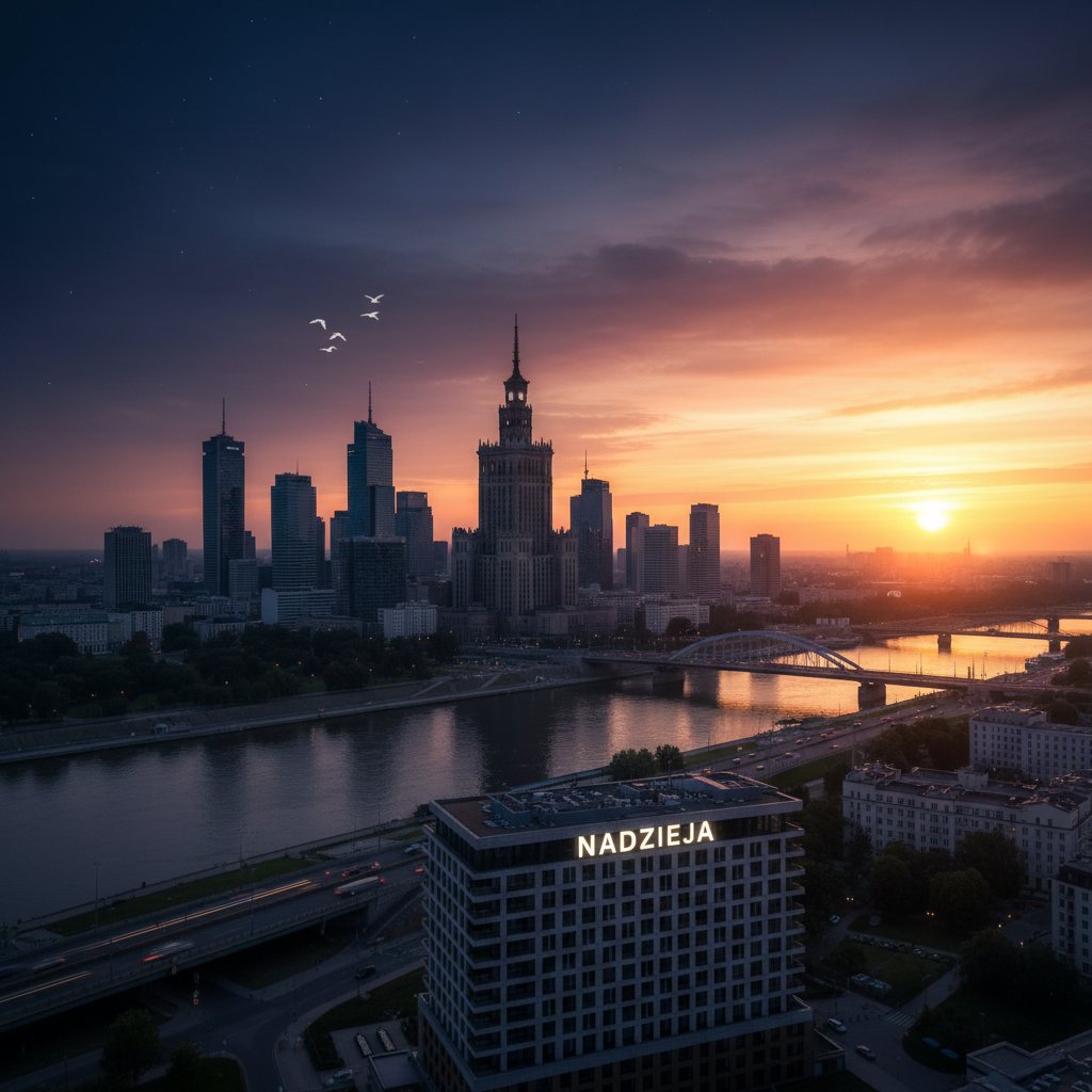 Warszawa o świcie – symbol powrotu do spokoju po burzy