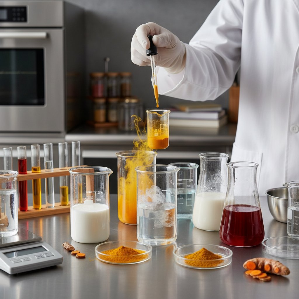 Kuchenne eksperymenty z kurkumą, osoba przygotowująca potrawę