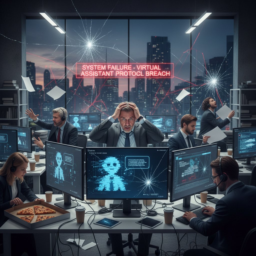 Stresująca sytuacja w korporacji skutkująca niepowodzeniem wdrożenia zdalnych asystentów