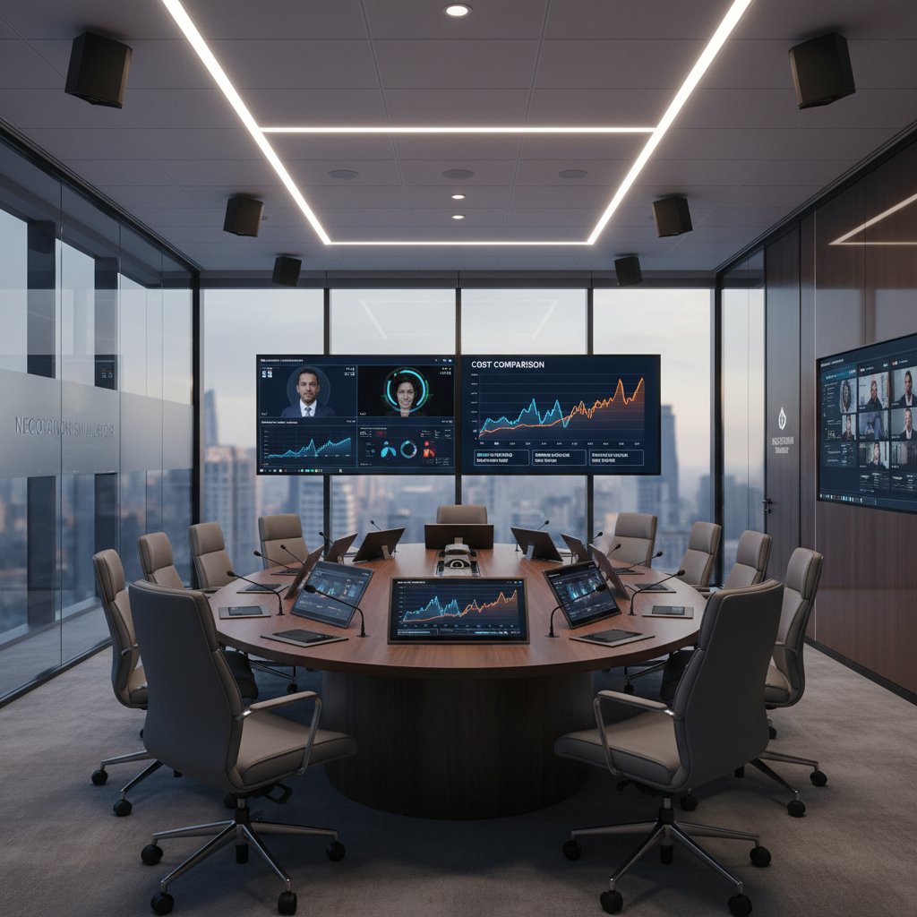 Porównanie kosztów trzech typów symulatorów negocjacji na tle biura