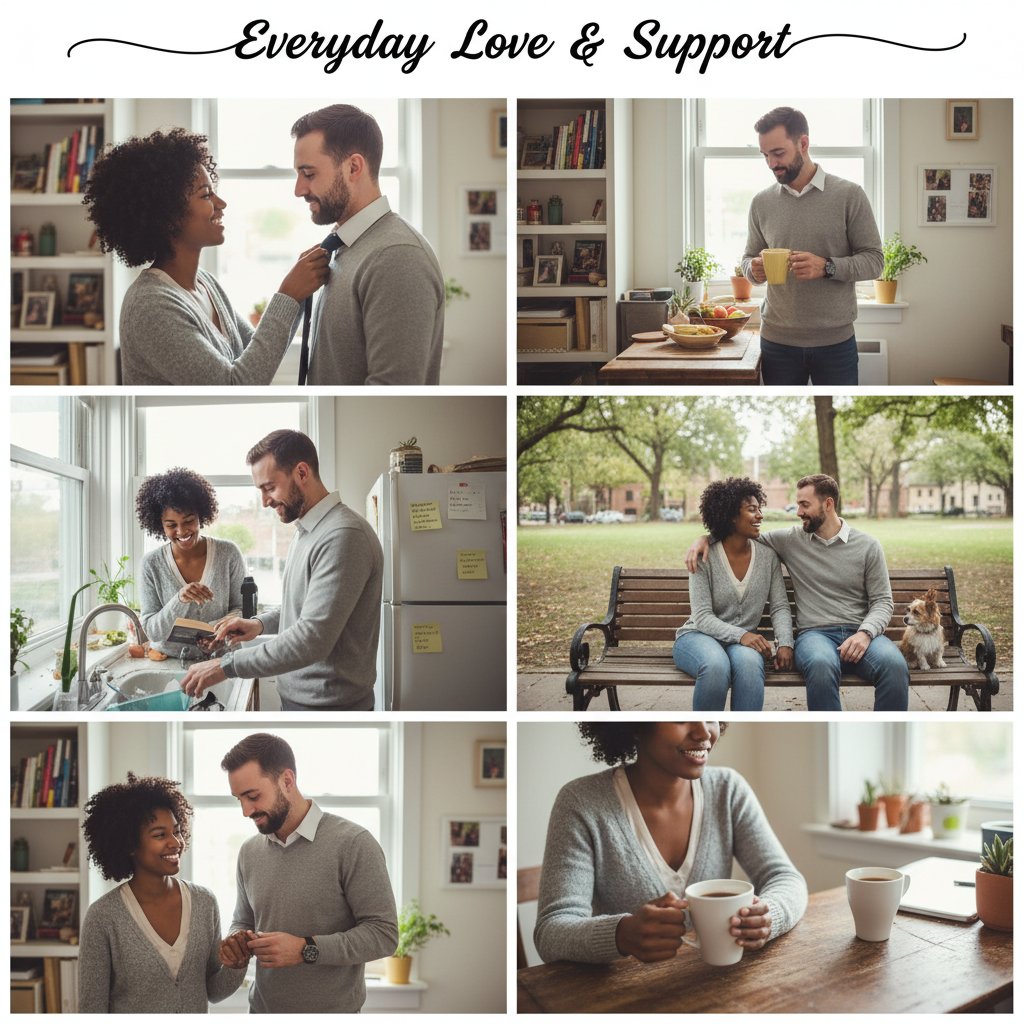 Real couples overcoming crisis without counseling—collage of three couples in candid, everyday moments