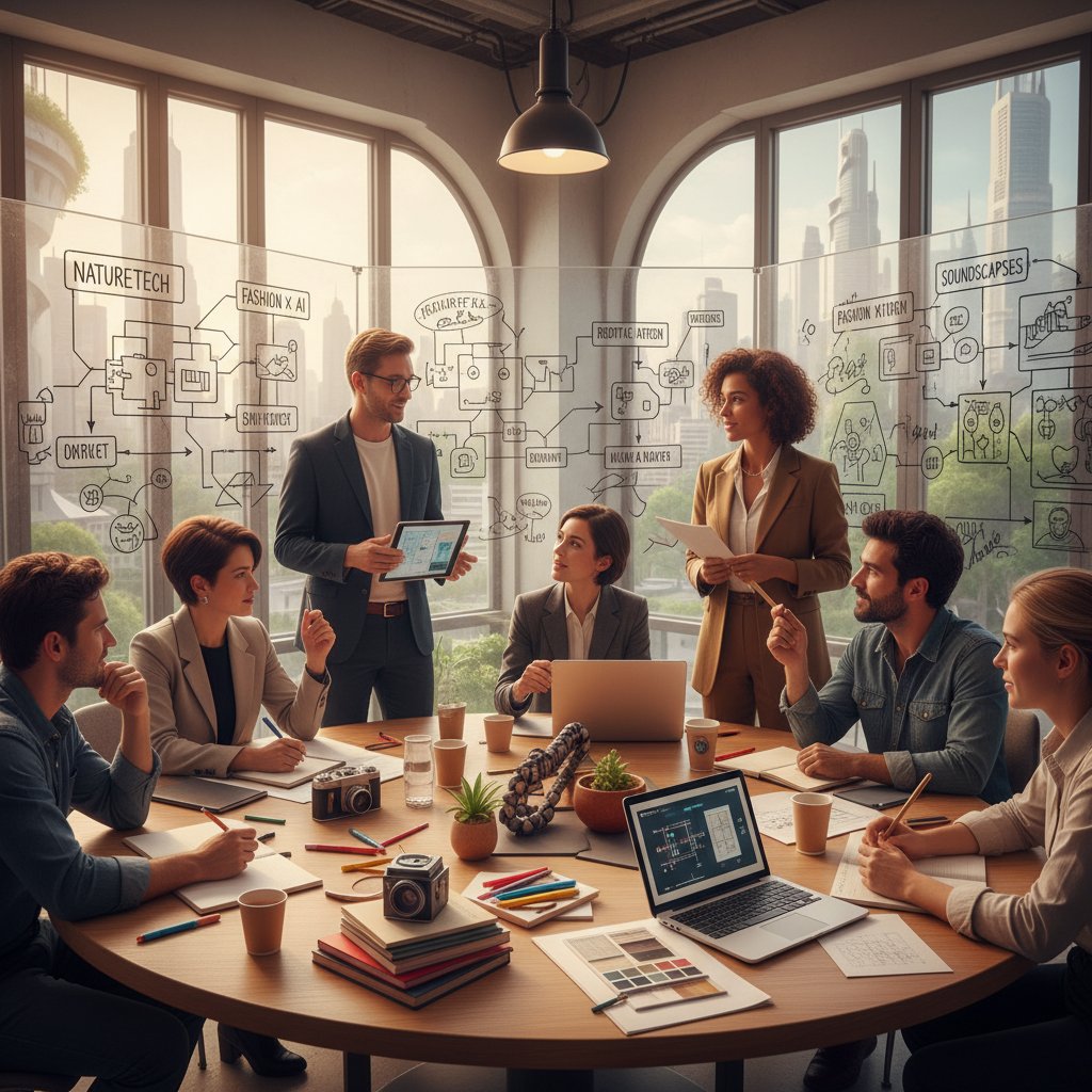 Kreatywny zespół czerpiący inspiracje z różnych branż wokół stołu
