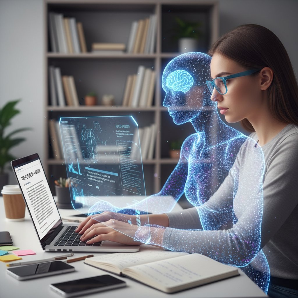 Twórca i AI współpracujący przy tworzeniu artykułu contentowego