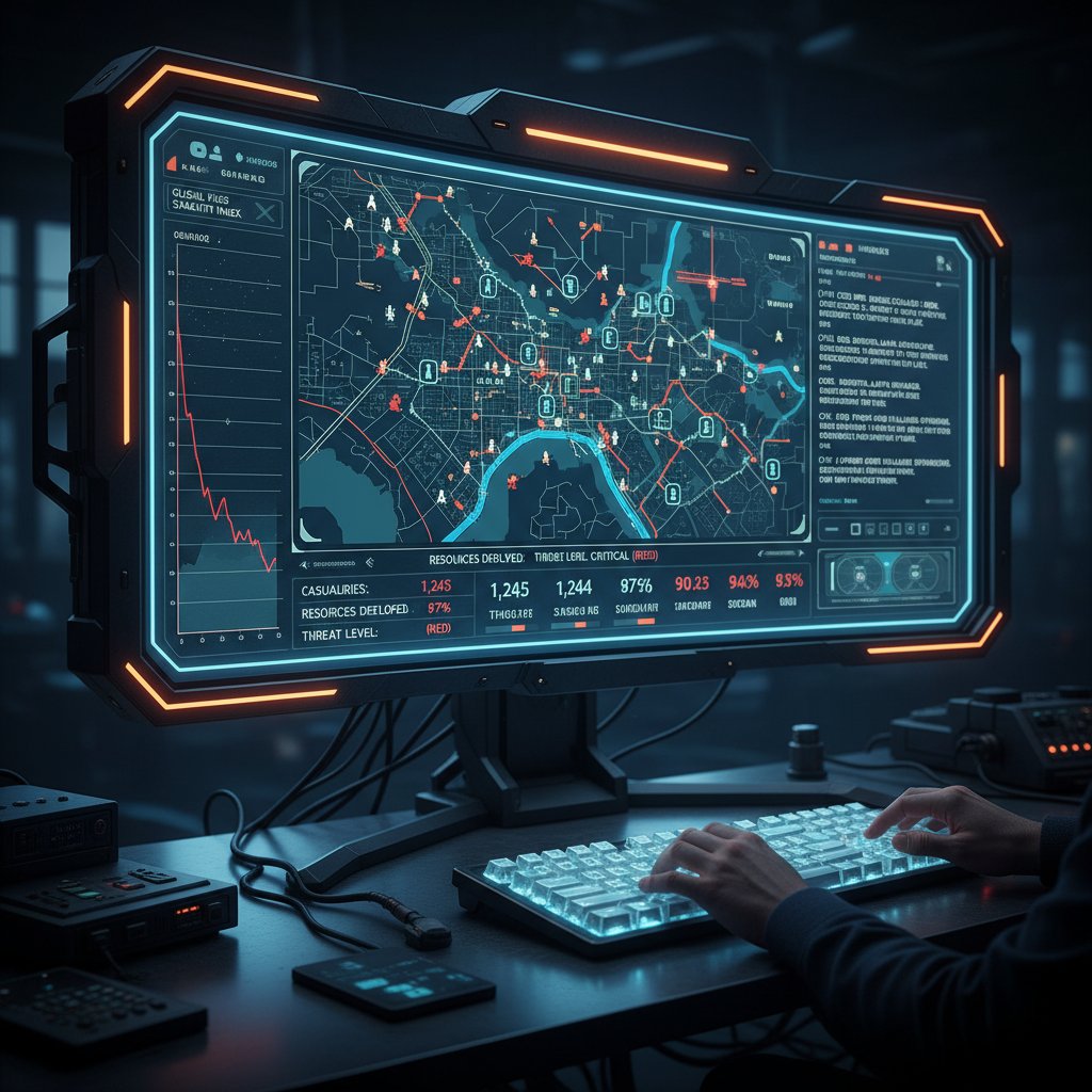 Interfejs symulatora kryzysowego oparty na AI