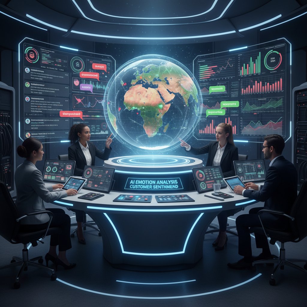 Zespół kryzysowy analizuje wyniki AI po spadku nastrojów wśród klientów