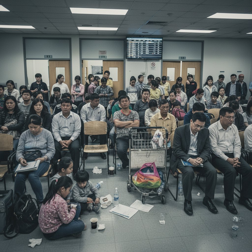 Czekanie na diagnozę – realia służby zdrowia. Zatłoczona poczekalnia, napięta atmosfera