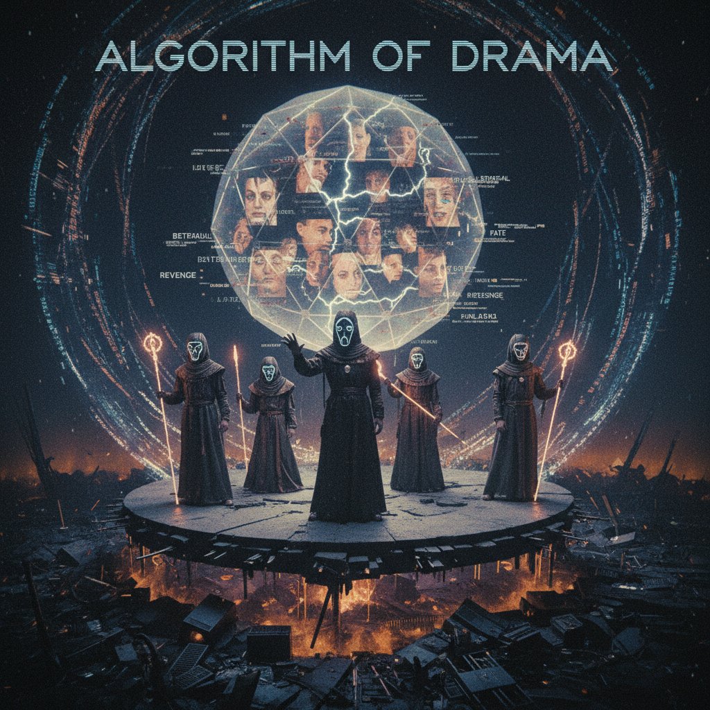 Cult film still, high drama, stylized, 16:9, unexpected movie hit via algorithm