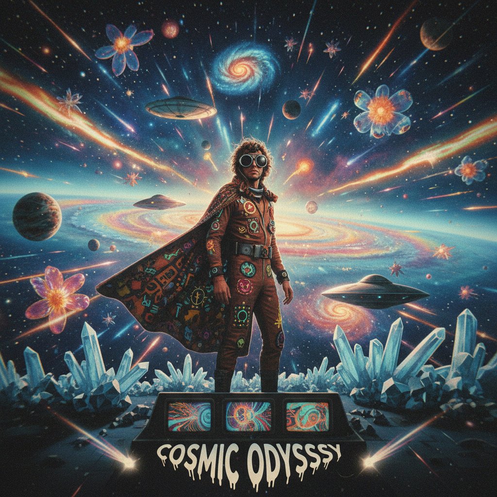 Obscure space film with psychedelic scenery