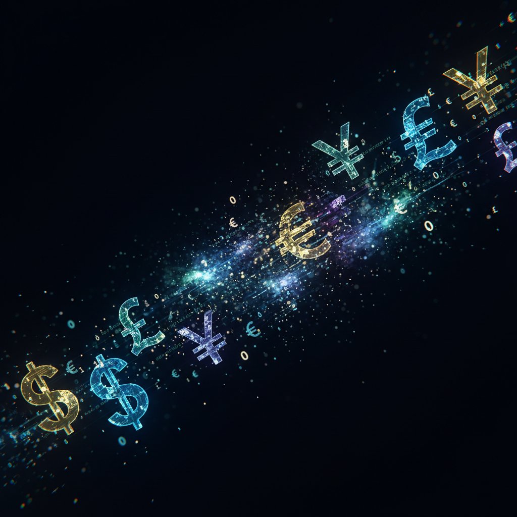 Symboliczne rozpadanie się wartości waluty