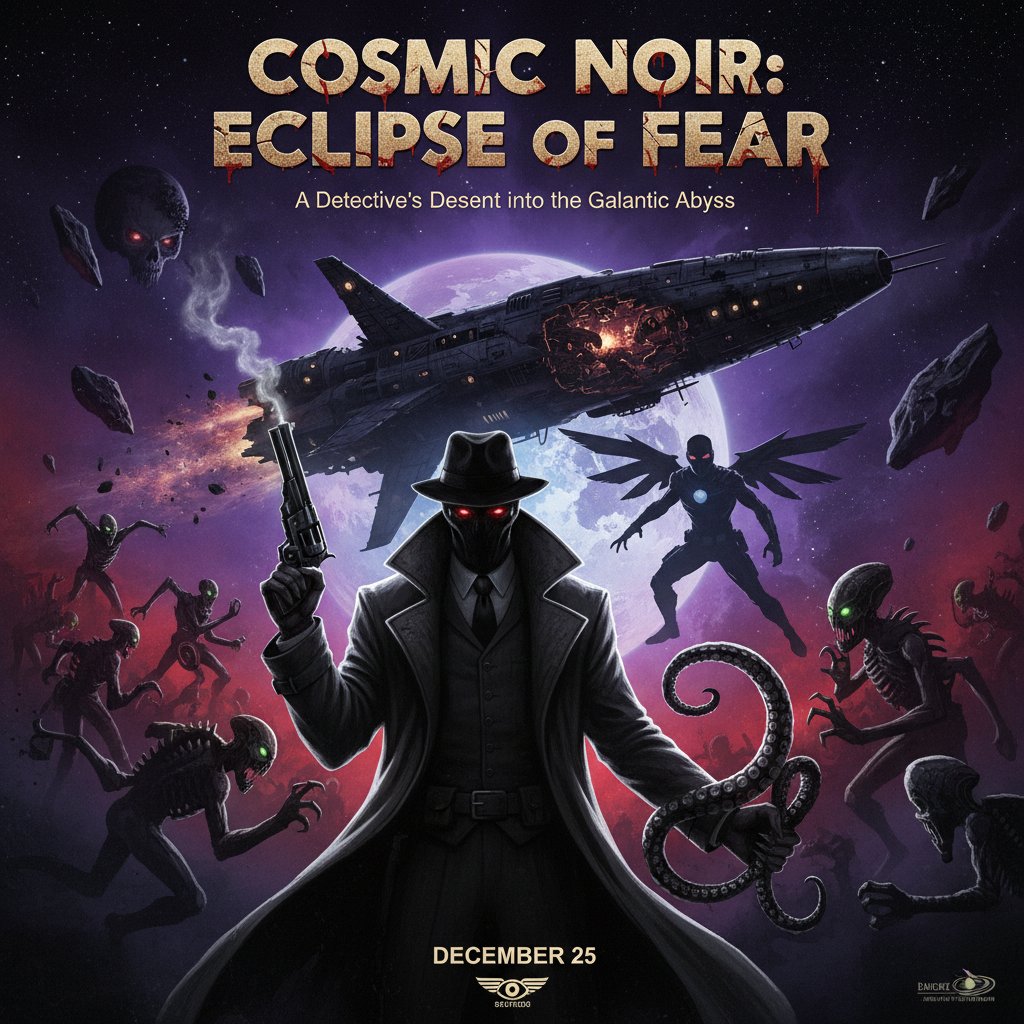 Movie poster mashup showing detective, space hero, and horror villain, symbolizing genre-blending hits