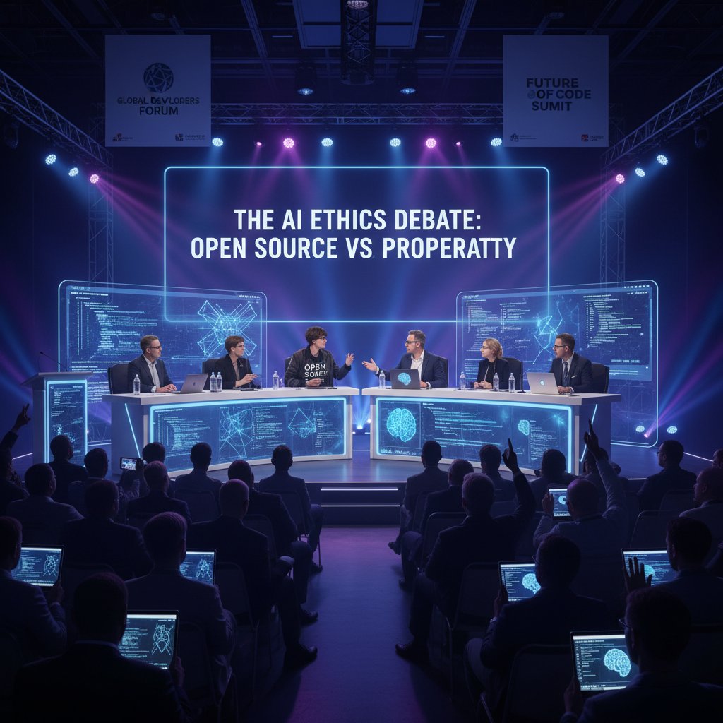 Społeczność programistów open source podczas burzliwej dyskusji na konferencji