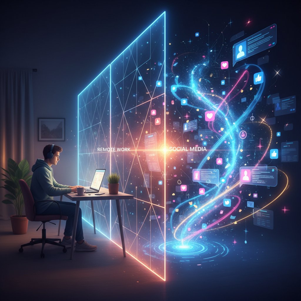 Osoba pracująca przy komputerze, wyraźnie stawiająca granice w komunikacji online