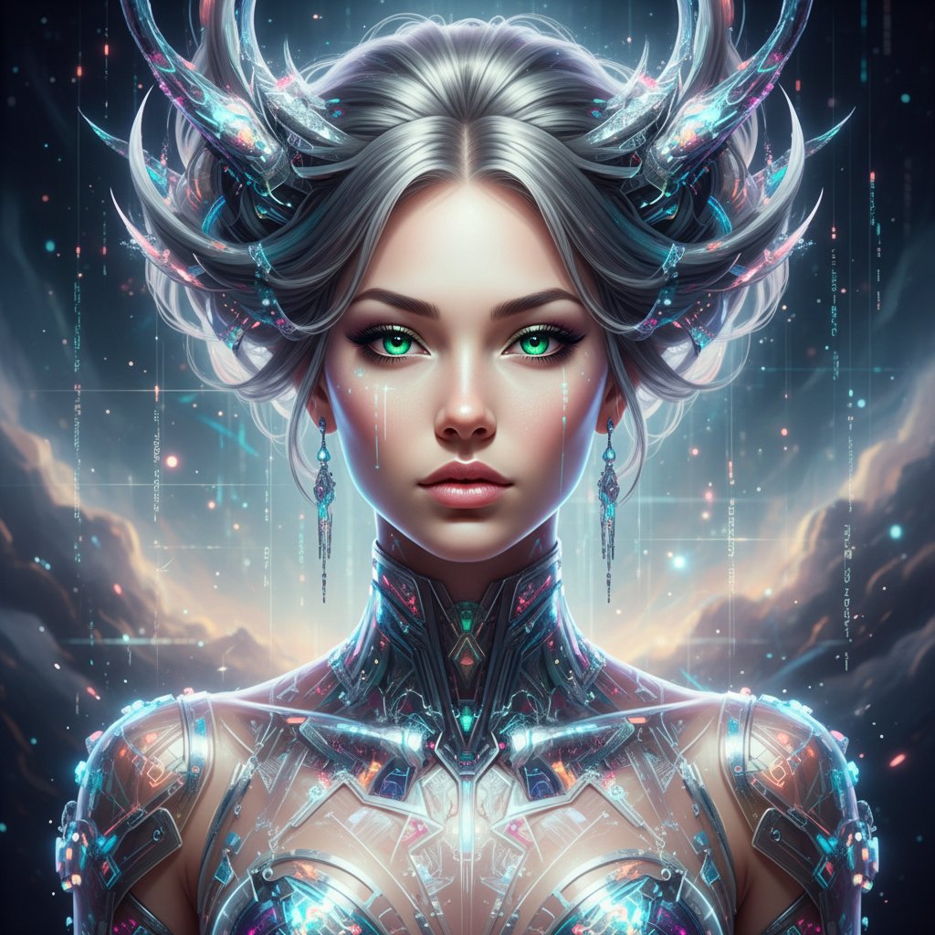 Portret cyfrowego celebryty generowanego przez AI