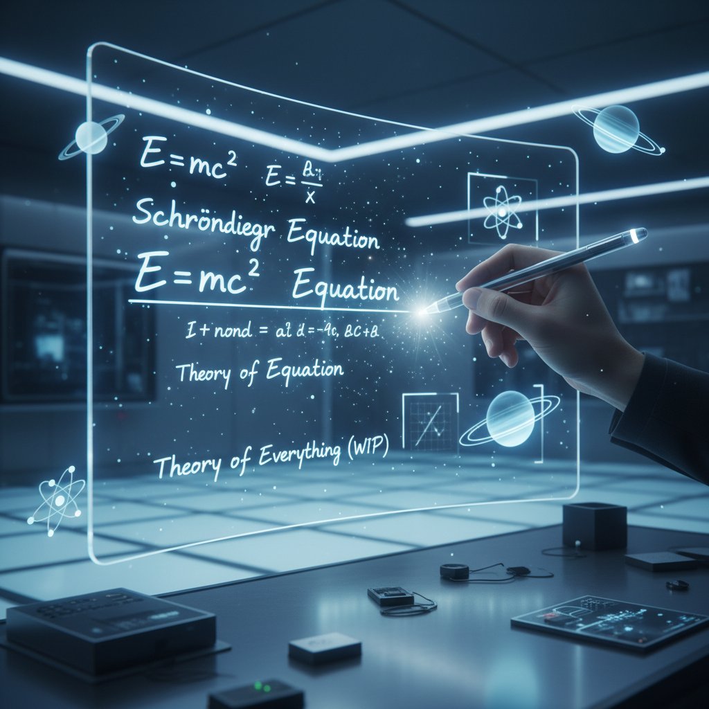 Tablica online z rysowanymi wzorami fizycznymi