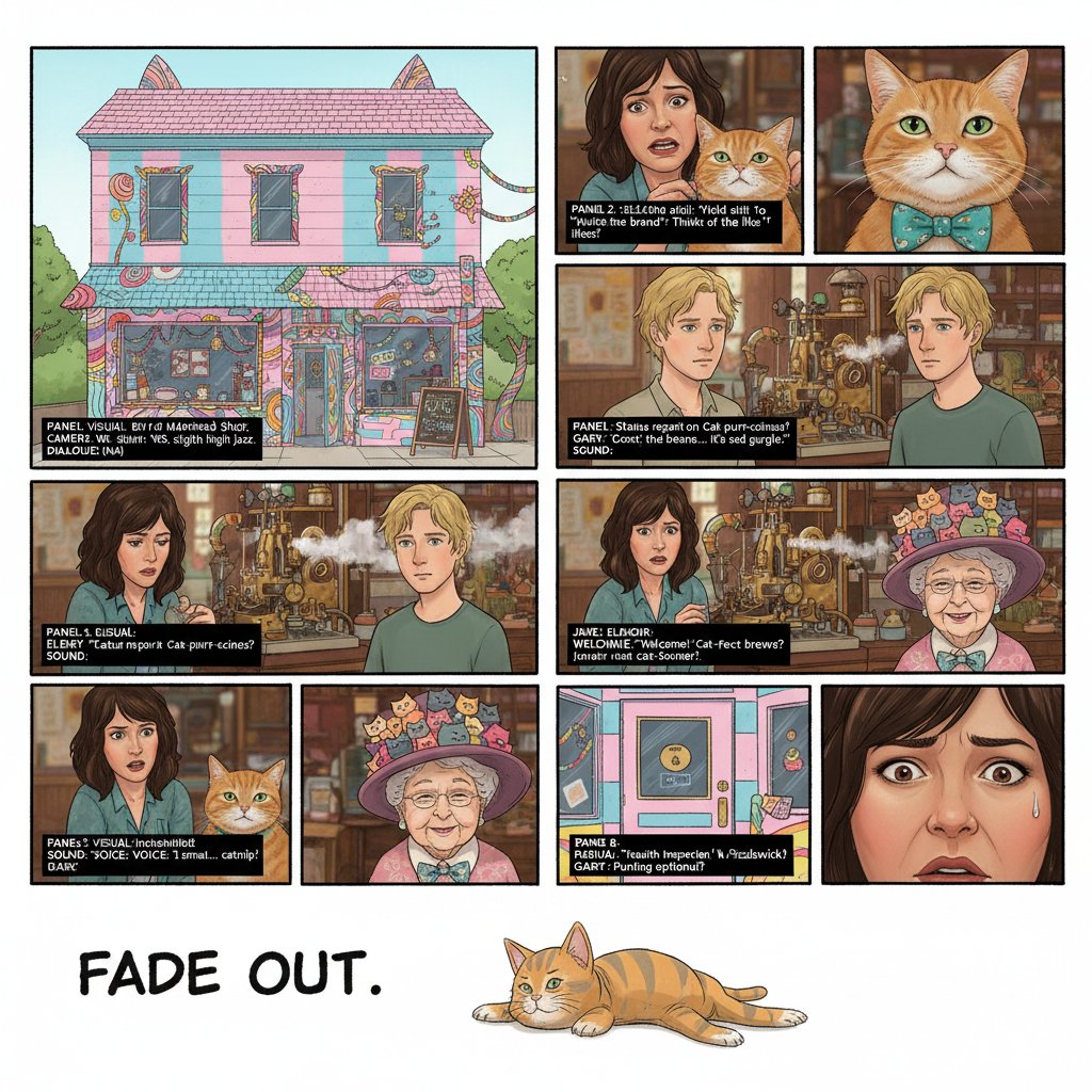 Director plotting layered jokes in a script