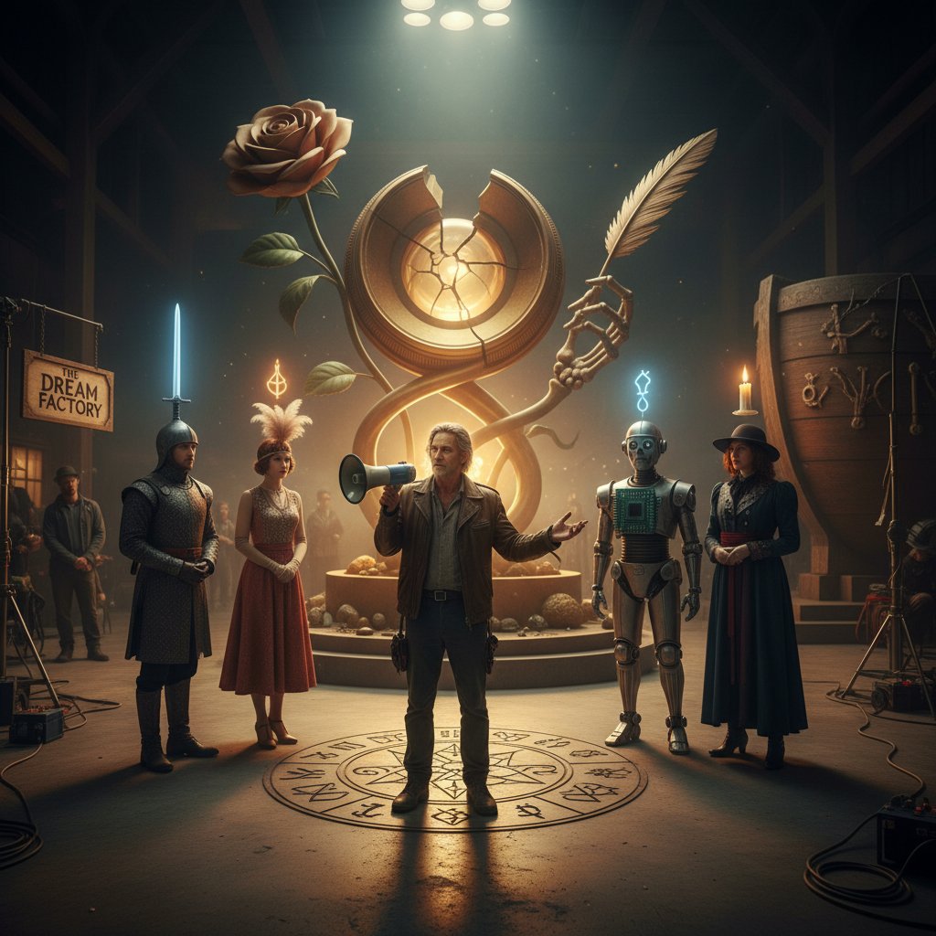 Director and cast discussing symbolism in social commentary film