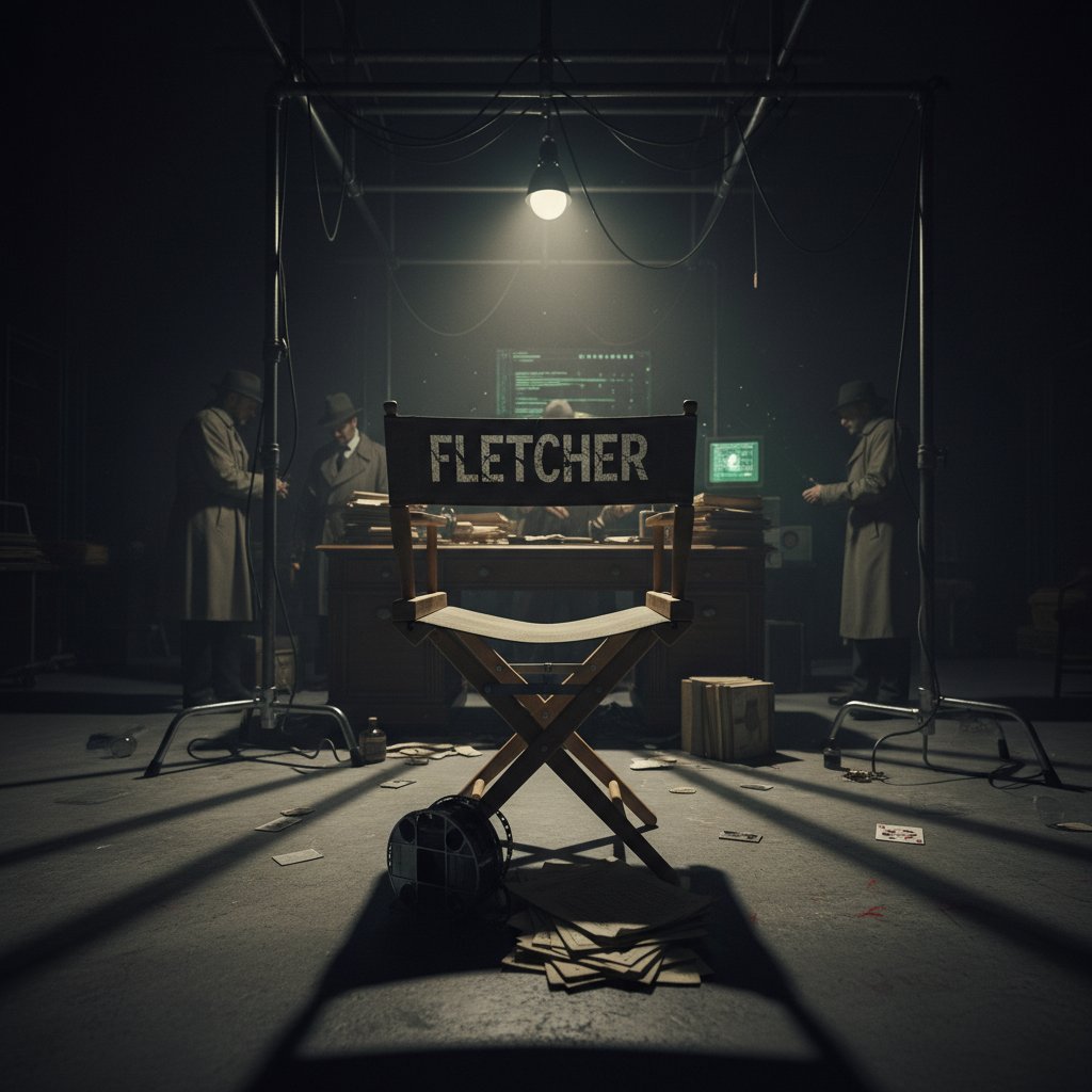 A director orchestrating a tense corruption story scene