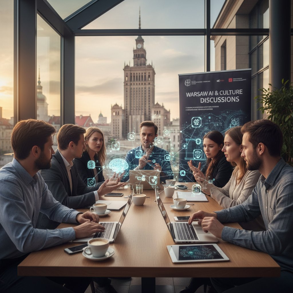Zdjęcie: Klub dyskusyjny w Warszawie debatujący o AI i kulturze