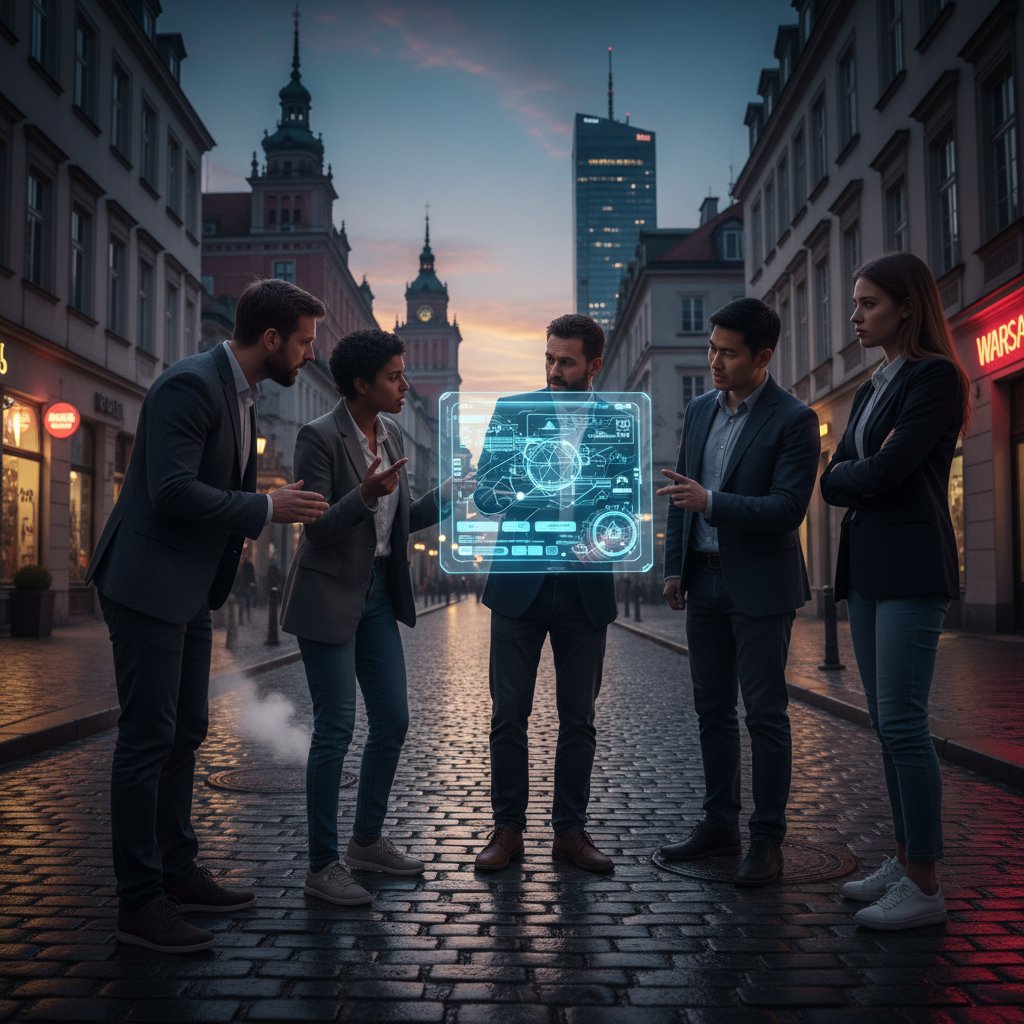 Debata o wartościach sztucznej inteligencji w wielokulturowym kontekście.