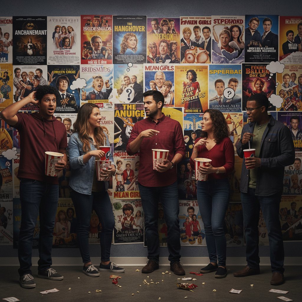 Viewers debating the best comedy movies