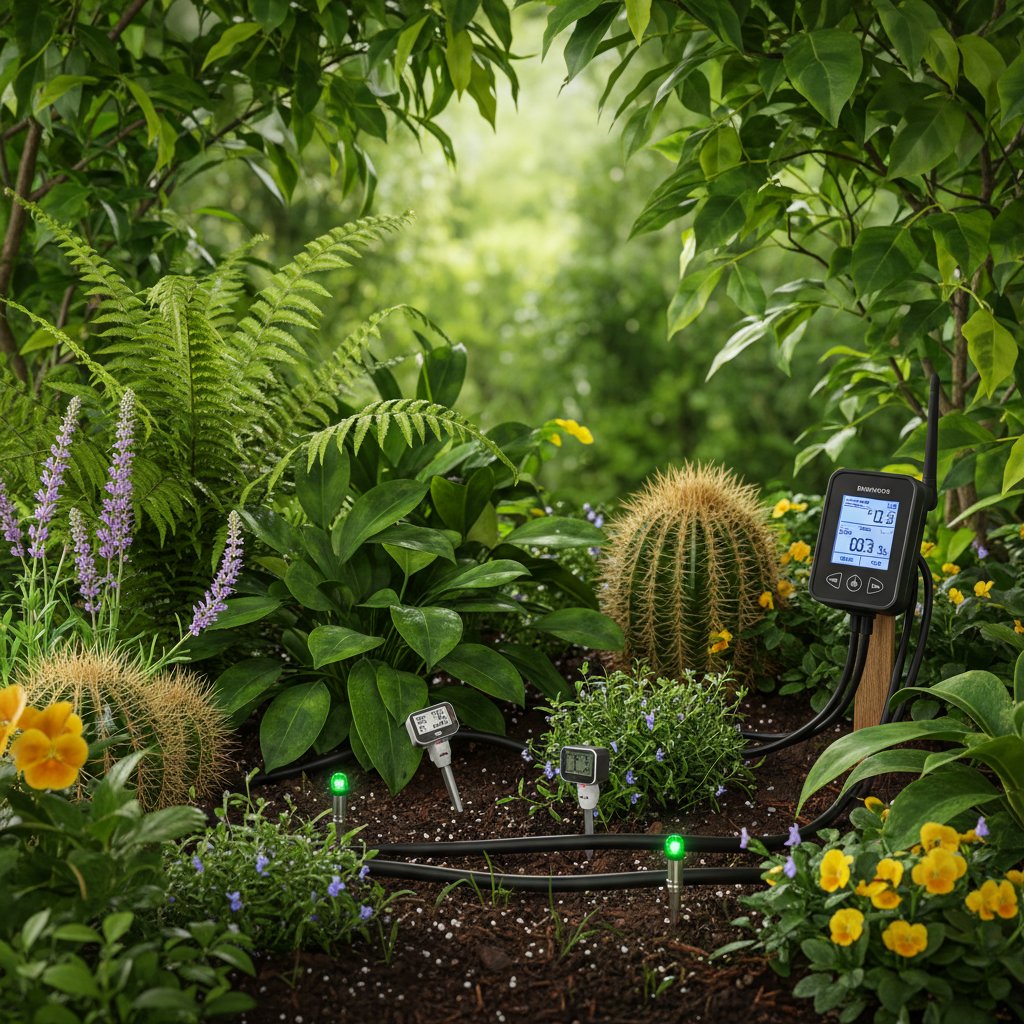 Różnorodność roślin wokół inteligentnego systemu nawadniania i nawożenia