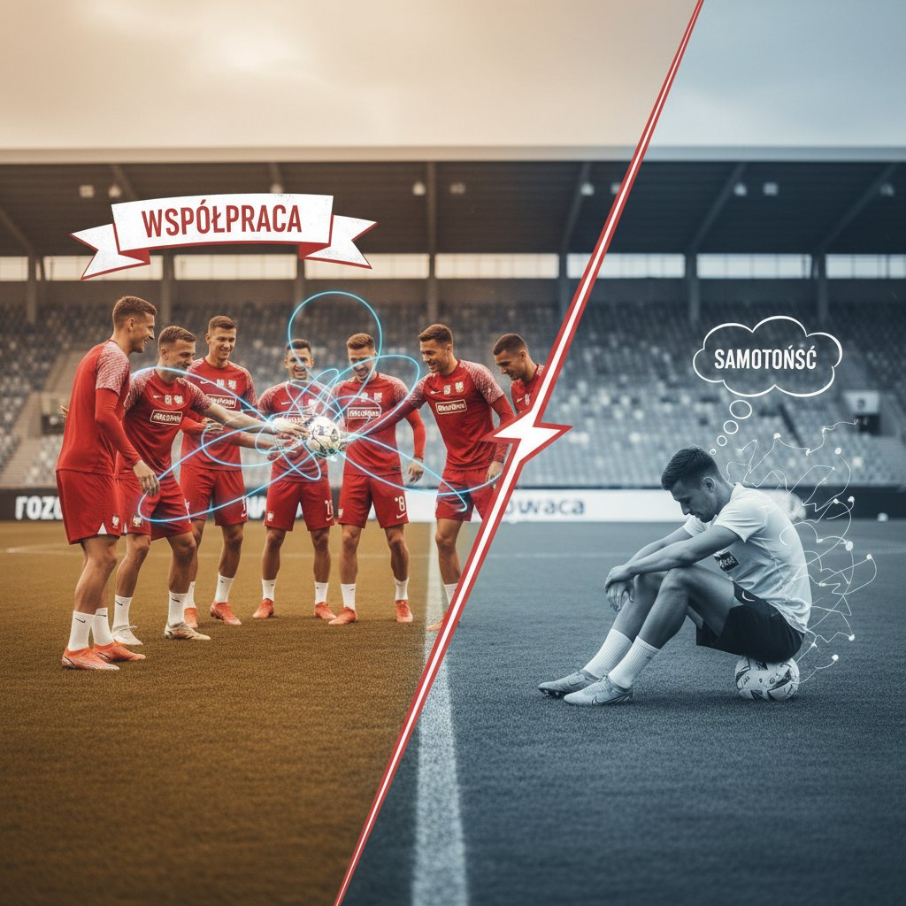 Polski zespół: indywidualizm kontra kolektywizm – dramatyczne, symboliczne zdjęcie podzielonego zespołu