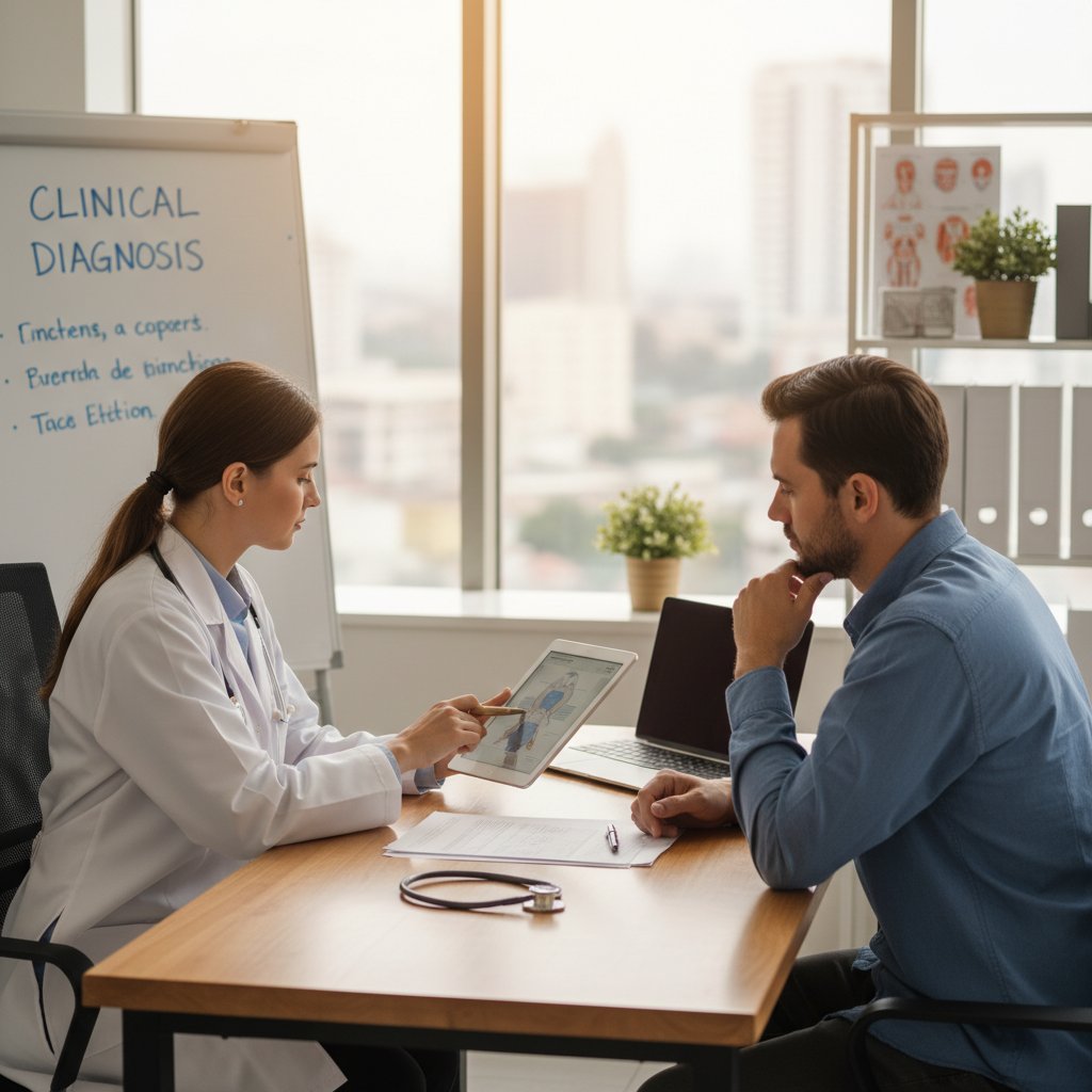 Lekarz i pacjent podczas rozmowy diagnostycznej – kliniczne spojrzenie na pica