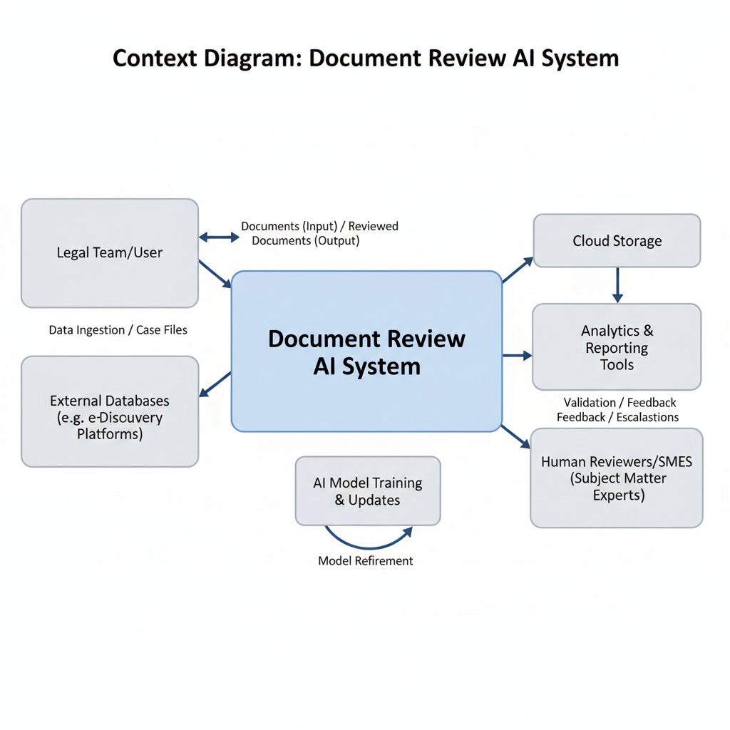 Photo of an AI research team brainstorming around a whiteboard full of context diagrams, document review AI evolution