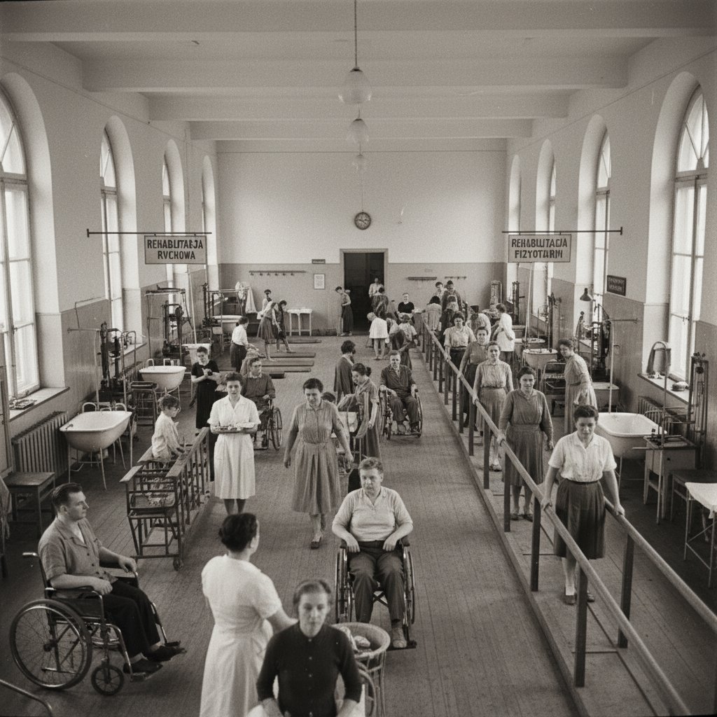 Początki rehabilitacji w Polsce – historyczna scena kliniki