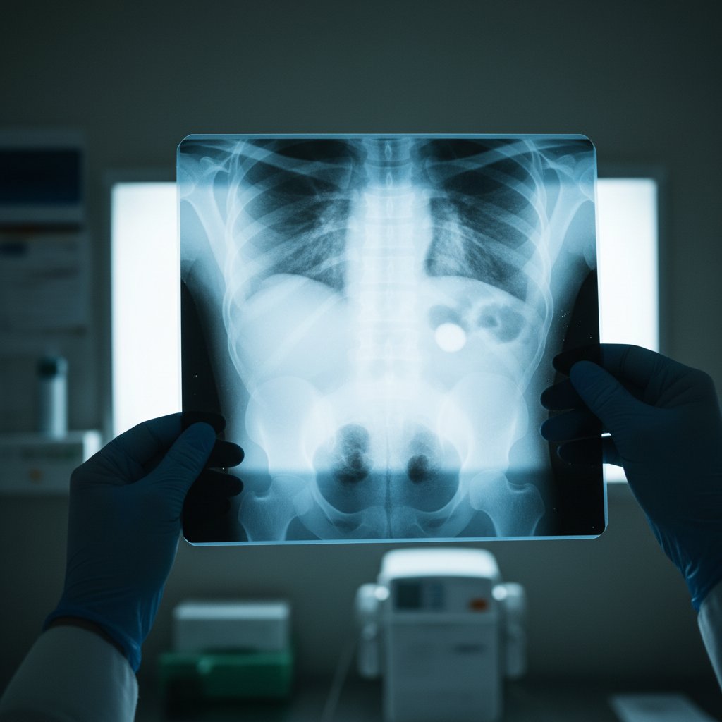 Rentgen urograficzny w rękach personelu medycznego