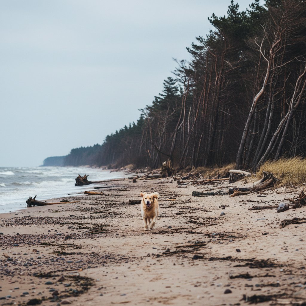 Dzikie szlaki i ukryte plaże z psem w Polsce, pełne zieleni i wolności
