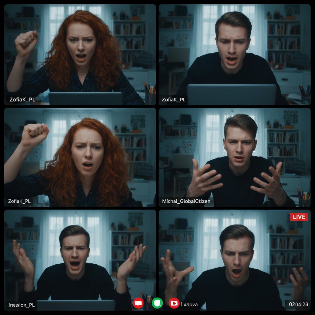 Młodzi Polacy debatujący online o sprawach społecznych