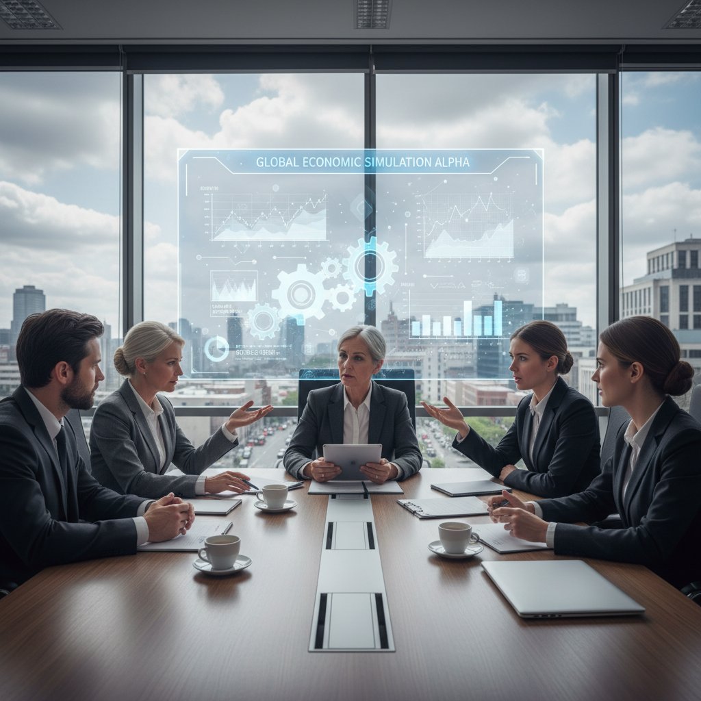 Panel ekspertów ekonomicznych debatujący nad wiarygodnością symulacji