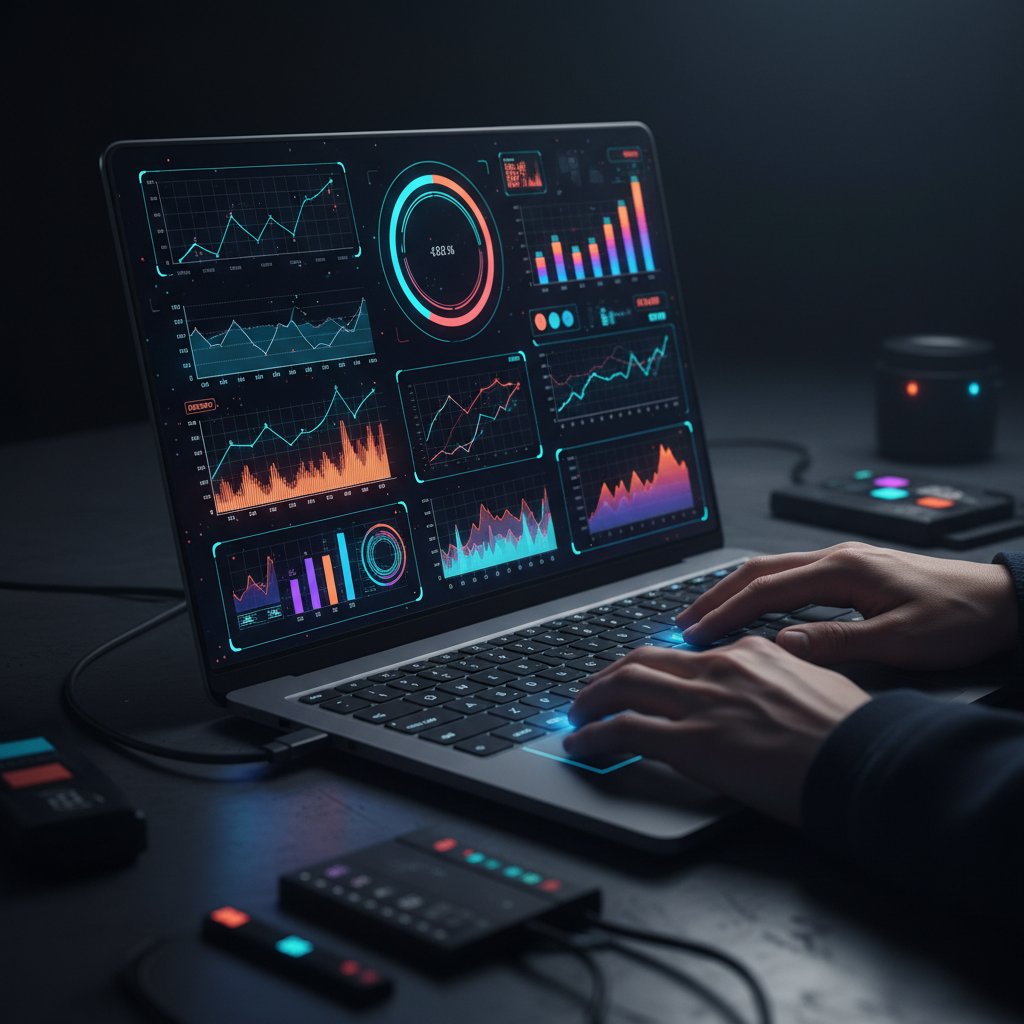 Nowoczesny dashboard narzędzi do monitorowania rynku w akcji
