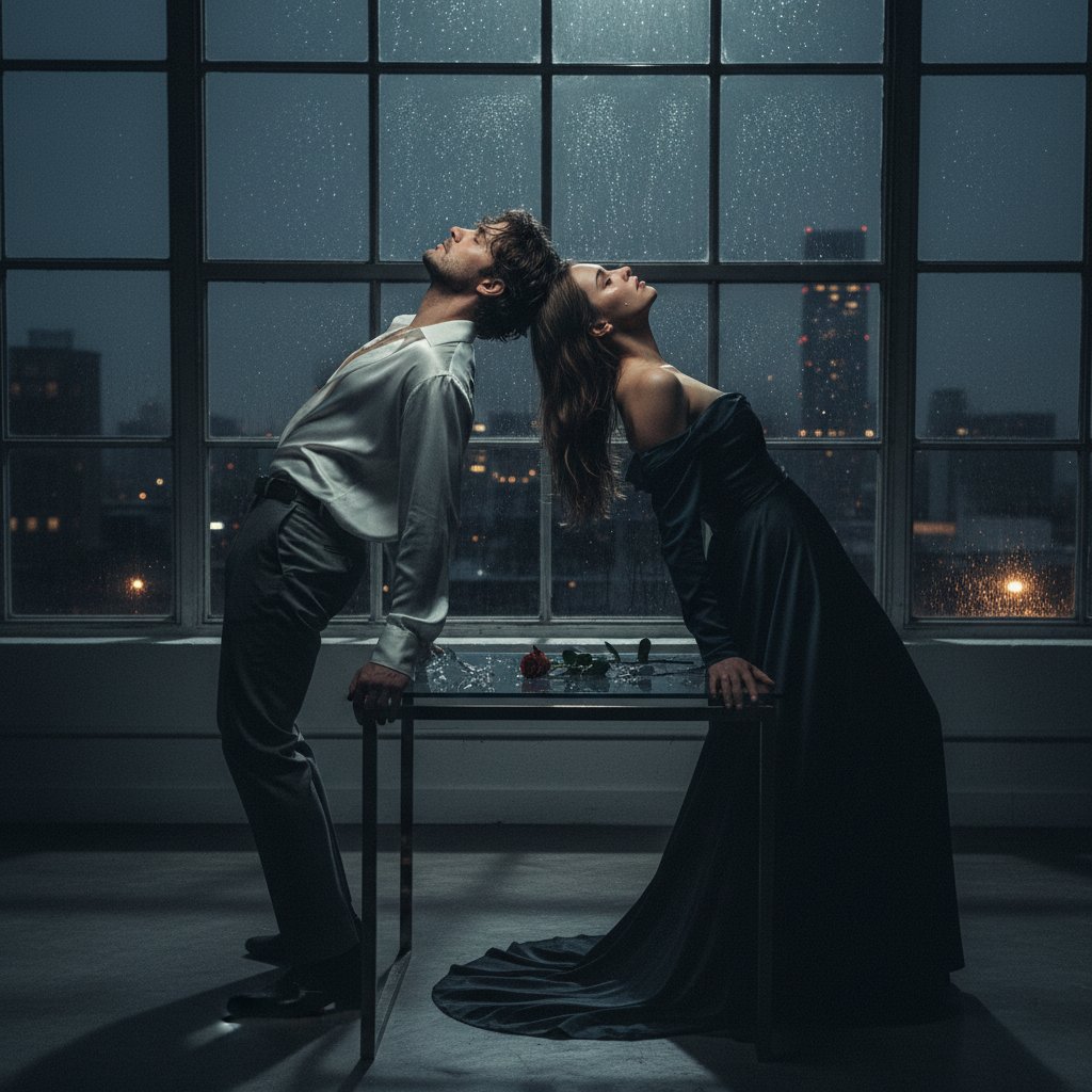 Para w napiętej relacji, ilustrująca destrukcyjny cykl narcyzmu