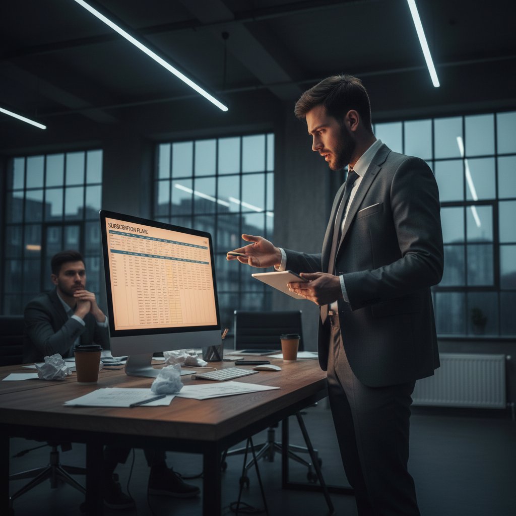 Polska pracowniczka analizuje płatne plany AI w biurze