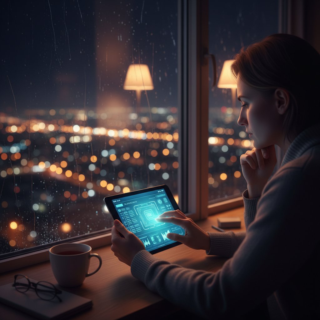 Osoba korzystająca z aplikacji zdrowotnej — cyfrowa rewolucja w wsparciu psychologicznym.