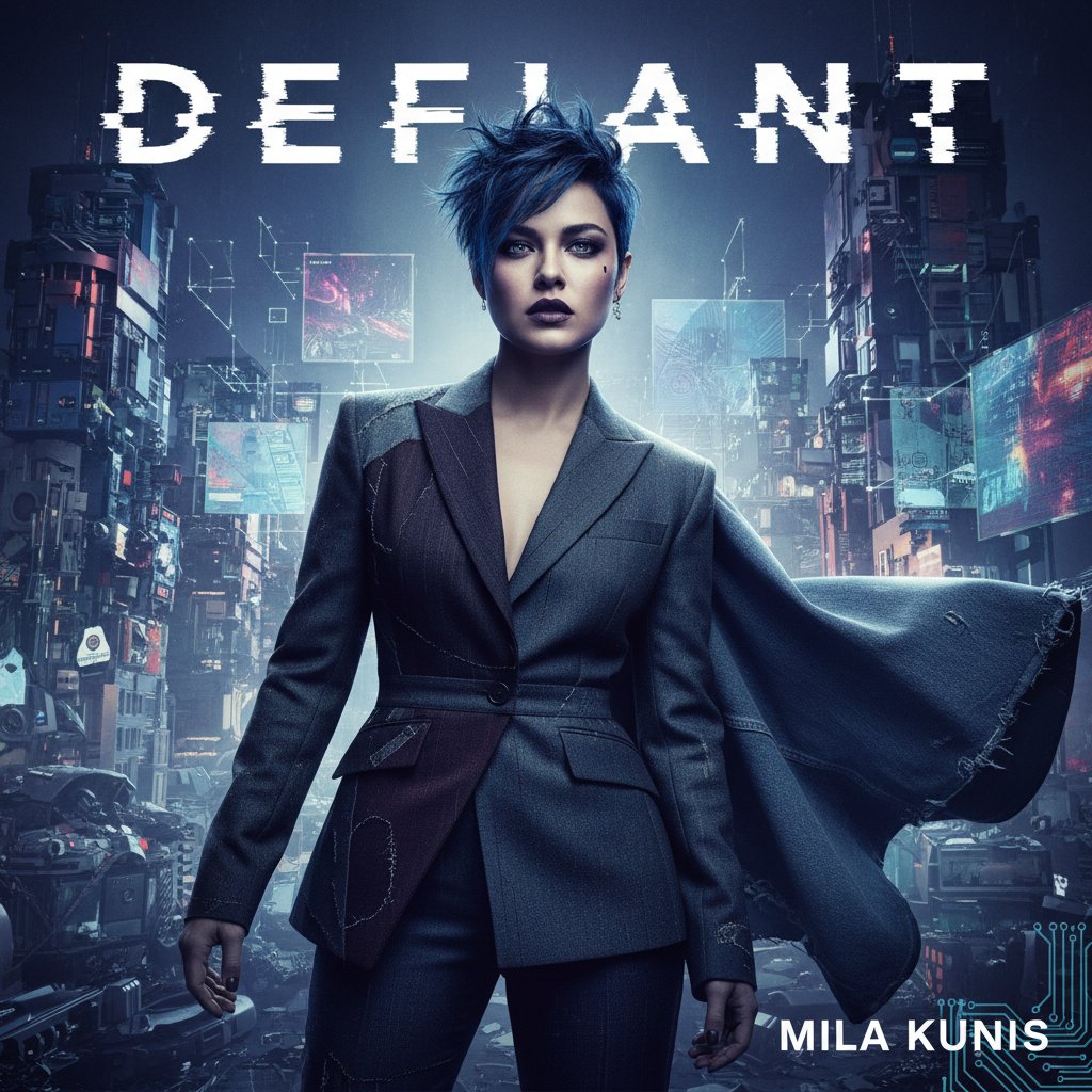 Editorial-style portrait of an actress defying expectations, Mila Kunis challenging Hollywood norms