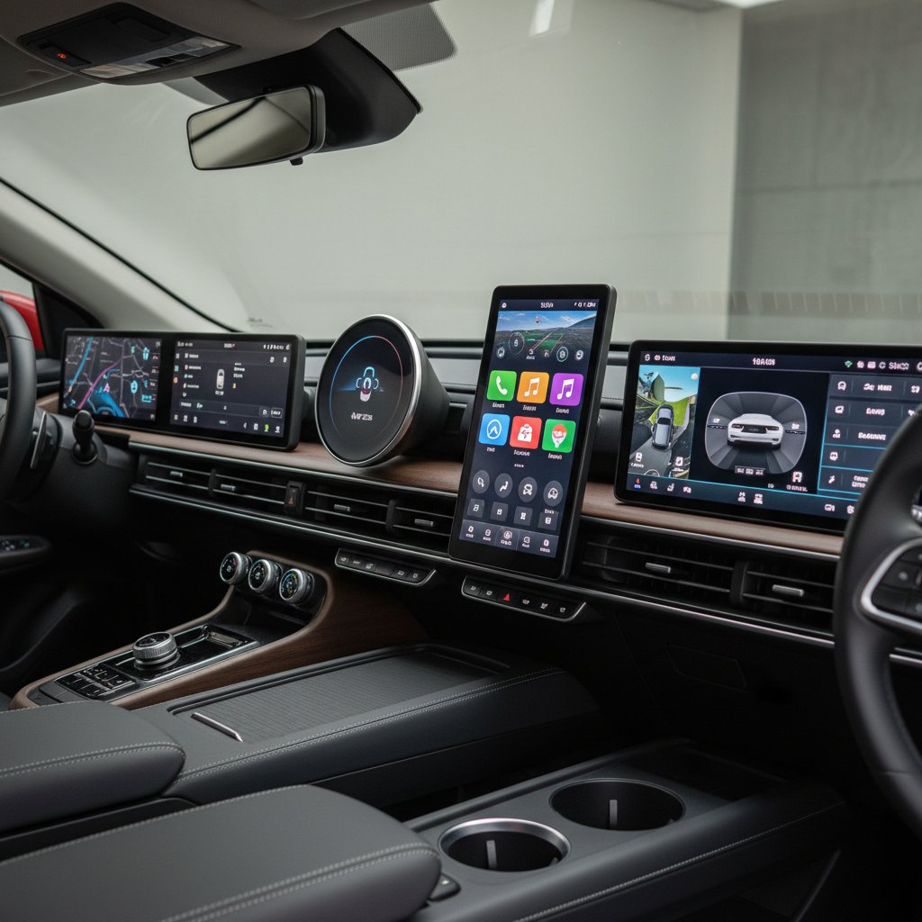 Comparison of electric car dashboards and infotainment systems