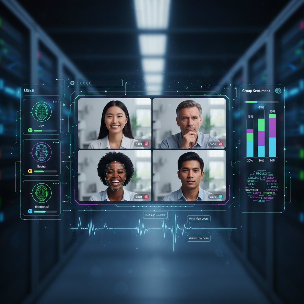 Analiza emocji przez AI na podstawie obrazu i dźwięku w trakcie rozmowy online